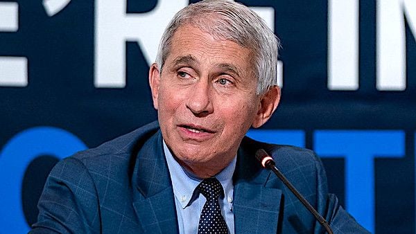 Dr. Anthony Fauci, Director of National Institute of Allergy and Infectious Diseases, addresses his remarks at a roundtable on donating plasma Thursday, July 30, 2020, at the American Red Cross-National Headquarters in Washington, D.C. (Official White House photo by Tia Dufour)