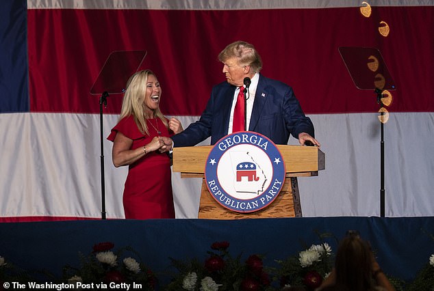 Greene was a former close ally of the President until he turned on her, labeling her a 'traitor' after she supported the release of the Justice Department's files on Jeffrey Epstein