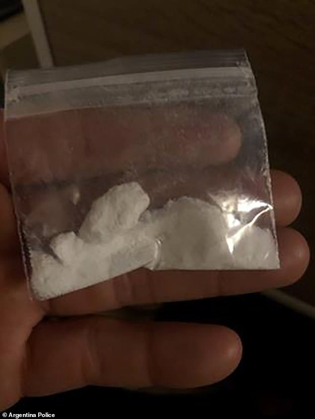 There were 'baggies' of white powder found in Liam's hotel room, too