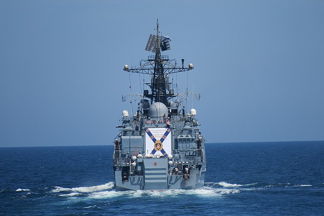 The vessel has 'repeatedly transited' UK waters to escort Russian shadow fleet oil tankers