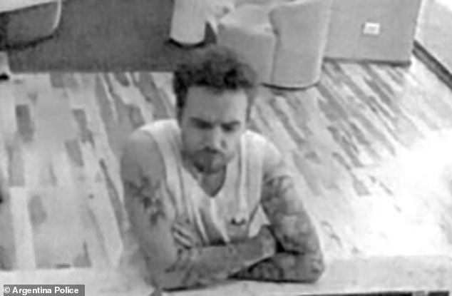 Liam in the lobby on the day of his death. The police files contain messages from a 'Reception' group WhatsApp chat on October 14, where hotel manager Gilda Martin wrote: 'This person is going to be very intense throughout his stay'