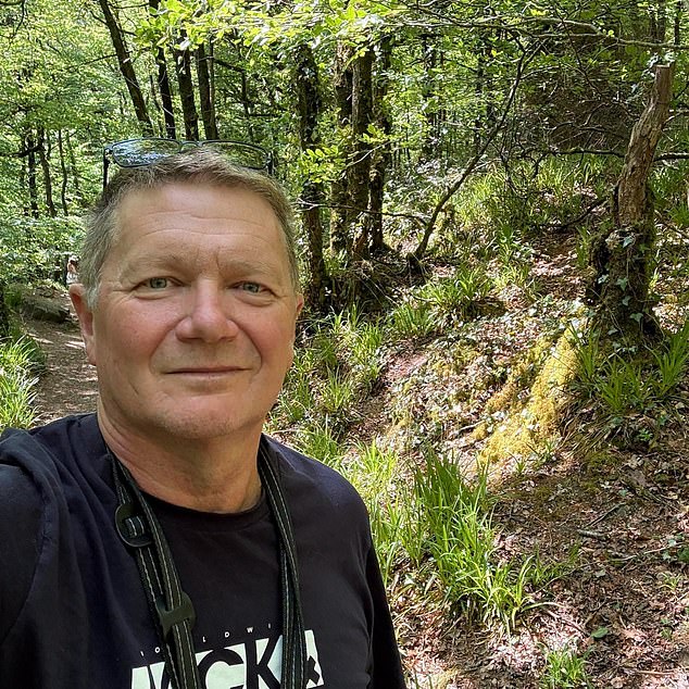 Steve Sharp (pictured) was punched and kicked after pursuing the men on Thursday afternoon