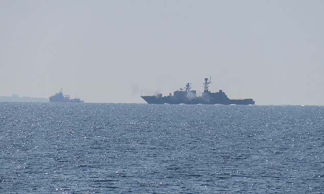 Moment Putin warship opens fire off Plymouth as Royal Navy ups its campaign against the Russians menacing British waters