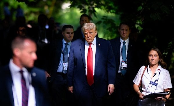 President Donald J. Trump participates in a press conference at the G7, Wednesday, June 17, 2026, at La Grange au Lac in Evian-les-Bains, France. (Official White House photo by Daniel Torok)