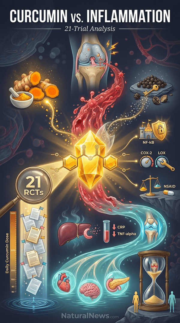 Curcumin Lowers Two Inflammation Markers, Analysis of 21 Trials Finds