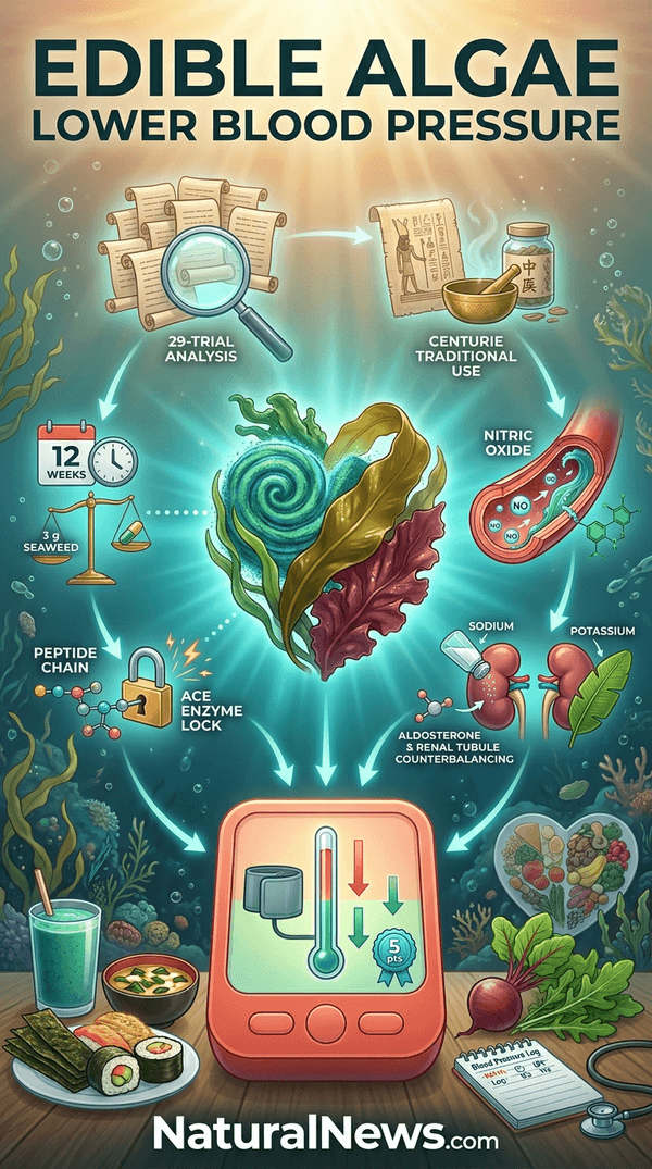 Edible Algae Intake Associated With Lower Blood Pressure in 29-Trial Analysis