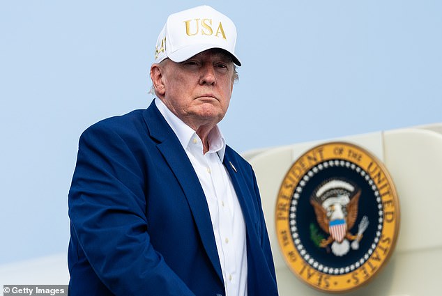 Trump admits 'contractor error' with Reflecting Pool renovation as former Olympian threatens to SUE him for 'harassment'