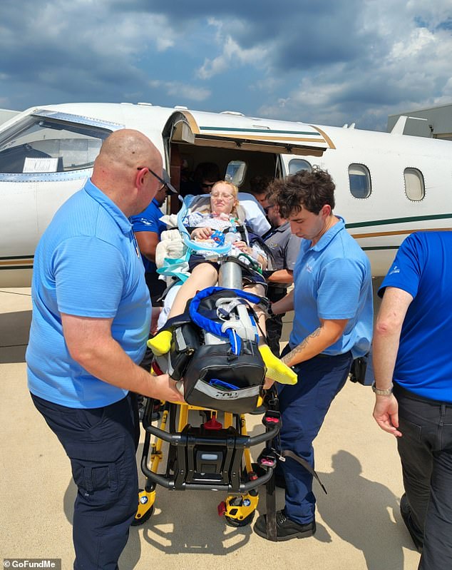 Savannah endured a five-hour-long surgery and had to be intubated. Updates on the fundraiser has showed her slow progress, including her move to a rehabilitation center