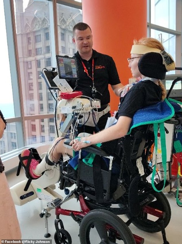On Sunday, her family said Savannah was suffering from low blood pressure and breathing issues from fluid in her lungs, but has been making progress daily during her exercises