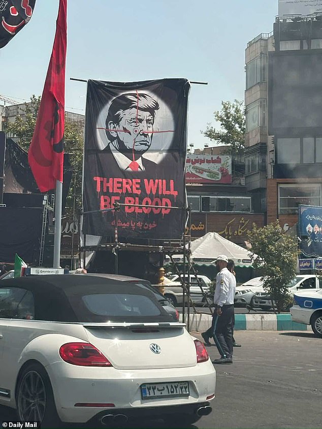 See the terrifyingly graphic Trump 'bullseye' threat by Iran… as frantic Iranians warn in leaked messages: 'They never do this'