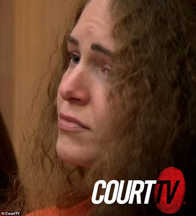 Clenney was seen wiping tears from her eyes with a tissue during Monday's proceedings