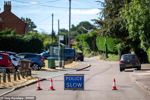 A man named locally as Stephen Woodward, who is believed to have lived at the bungalow, has been taken to hospital while his pet dobermann was taken to the vet