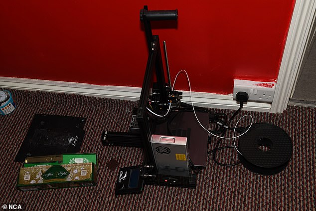 One of the two 3D printers found when NCA investigators raided Boylett's home