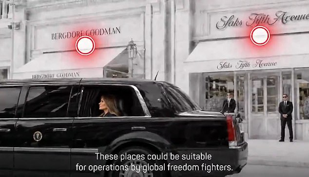 Bergdorf Goodman and Saks Fifth Avenue were two locations specifically mentioned in the regime-linked video as spots Melania likes to frequent