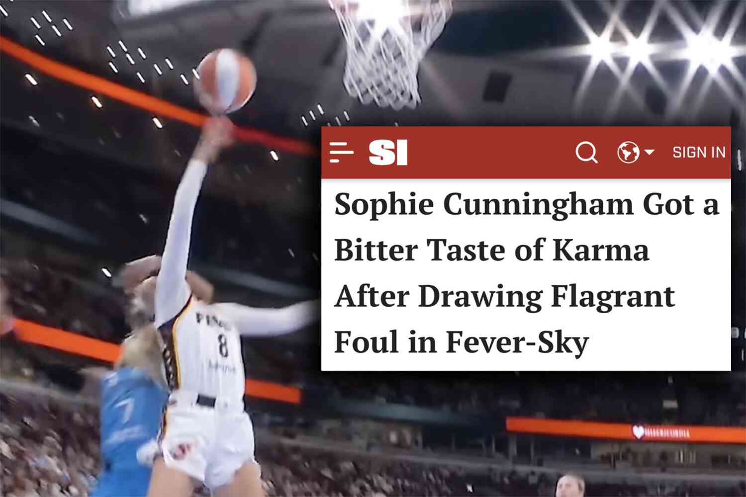 Thumbnail for Sports Illustrated really said this about Sophie Cunningham getting clotheslined