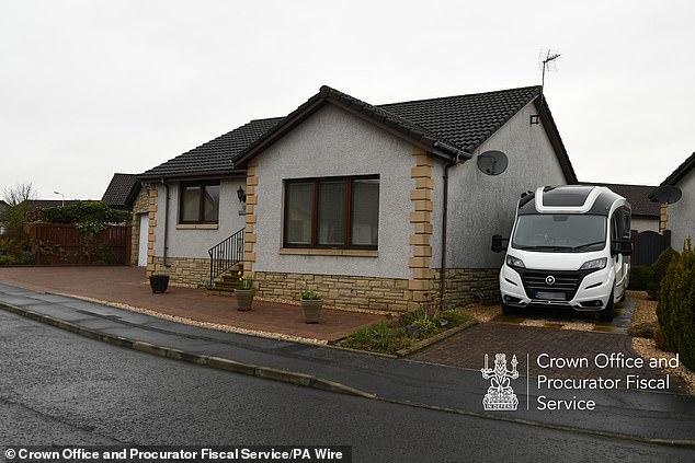 The motorhome parked at Murrell's mother's house