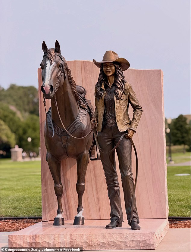 The installation is the newest addition to the Trail of Governors that adorn Pierre, South Dakota