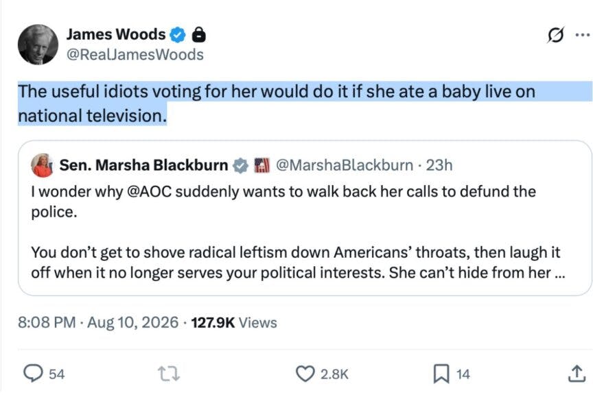 James Woods Unleashes Ferocious Mockery Of AOC’s ‘Useful Idiots’