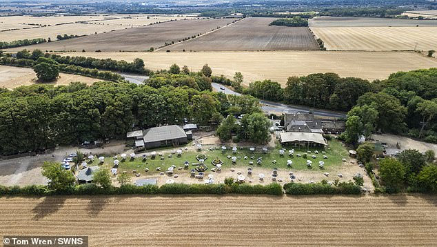 The bright green grass at Mr Clarkson's country pub stood in stark contrast to the parched neighbouring fields.