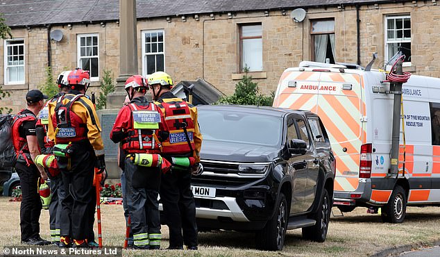 Emergency services gather as they search for the missing 22-year-old