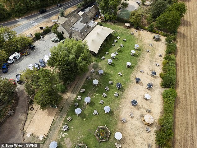 Grass outside Jeremy Clarkson's Cotswolds pub looked surprisingly lush on Monday as the presenter revealed his tactic for accessing water.