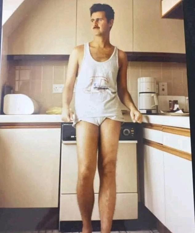 One picture found following the regime's fall shows Assad in nothing but white pants and a vest, clearly posing for the camera
