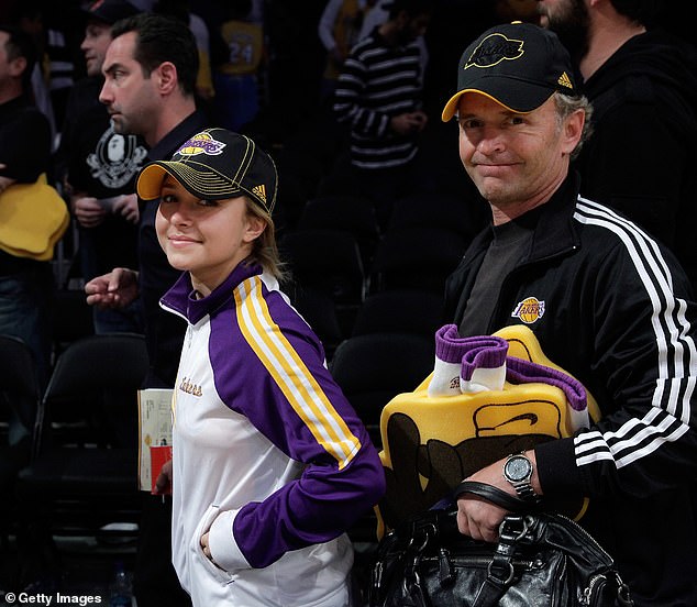 Panettiere had just visited her father in New York last month. They are pictured together at a LA Lakers game in 2009.