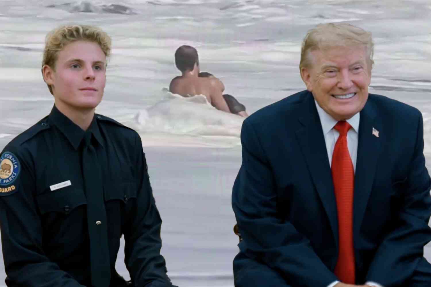 Thumbnail for Trump honors teen lifeguard who pulled drowning kid out of hurricane-force swell
