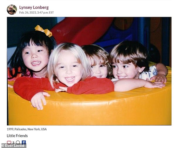 Lonberg shared this childhood photograph of Jansen Panettiere (right) on his obit page following his death in 2023, simply captioning the 1999 snap: 'Little Friends.' She had been like a 'second mom' to Panettiere