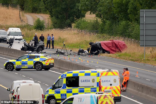 Five teenage boys, all wearing balaclavas, were killed in the head-on collision as they drove south up the northbound carriageway on the M9 in County Kildare, Ireland