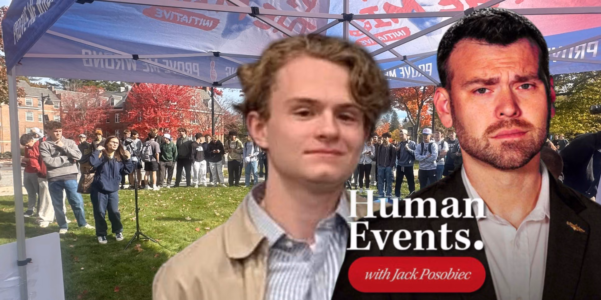 Human Events Daily host Jack Posobiec and TPUSA UNH chapter president Caleb Brower