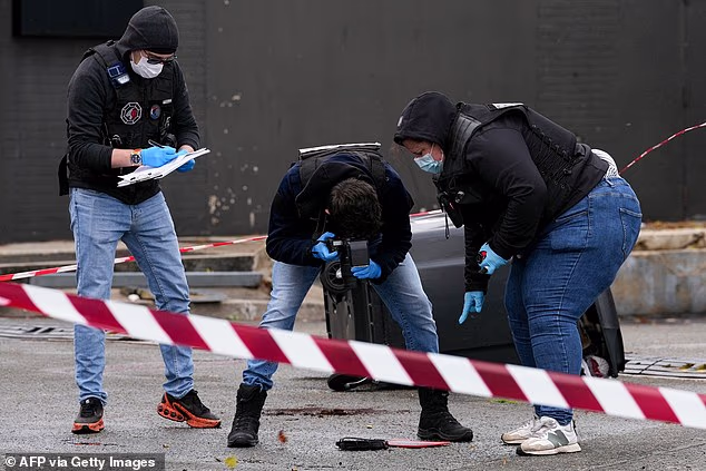 Investigators are on the scene, looking at the evidence left behind following the shooting in France