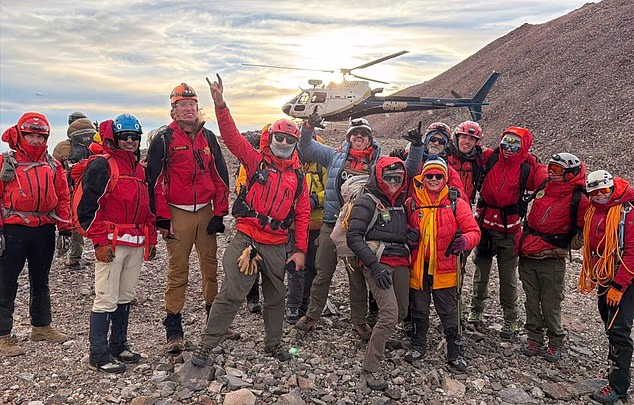 Up to 30 search and rescue response (SAR) members completed a terrifying mission in freezing temperatures