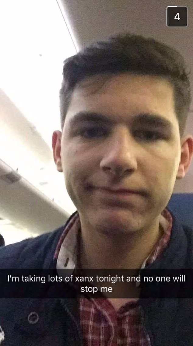 Another screenshot of a Snapchat obtained by the Daily Mail shows a college-aged Mitchell