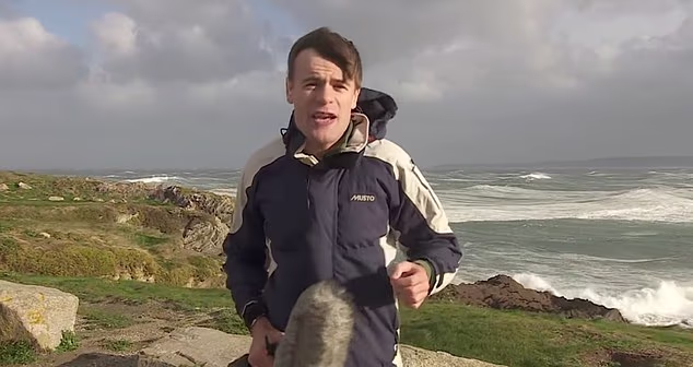 Sky correspondent Barnaby Papadopulos (pictured) reported road closures, an overturned lorry and travel disruption