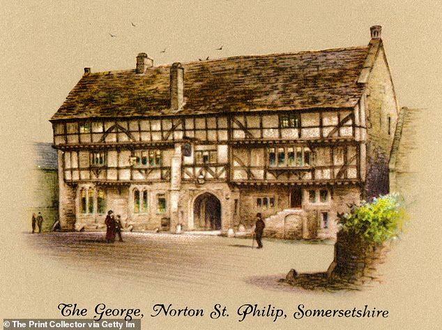 This painting by an unknown artist depicts the pub in 1936