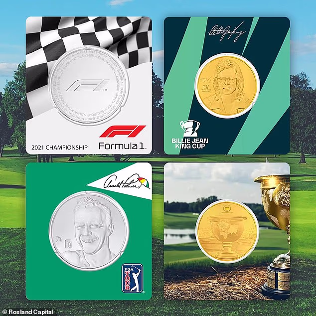 Customers told the Daily Mail that Rosland Capital brokers allegedly influenced them to purchase gold and silver coins, some featuring special edition collection series that feature F1, tennis legend Billy Jean King and American golfer Arnold Palmer