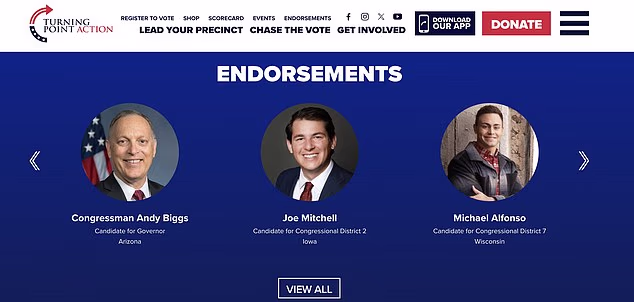 Mitchell has been endorsed by Turning Point Action in his congressional race