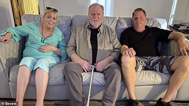 Samantha Markle, left, pictured with her father Thomas Sr and brother Thomas Jr. Tom Jr has accused his father of downloading child pornography on to computers and cellphones