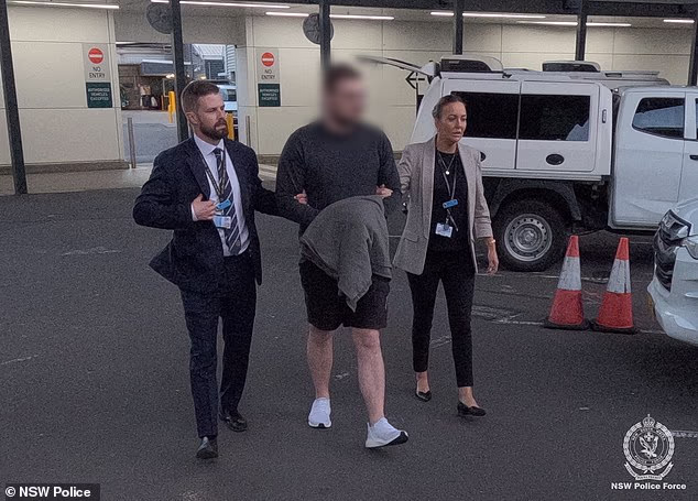 The 26-year-old arrived at Sydney International Airport in Mascot at about 6pm on Friday