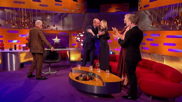 The future King, who was greeted by gasps when Norton announced his arrival, opened up about his unlikely childhood career ambitions, his love of football and the television programmes that have his children hooked