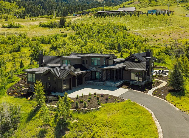 The Fields' mansion on the Wasachs Peak Ranch is seen in this image their lawyers shared with the Daily Mail