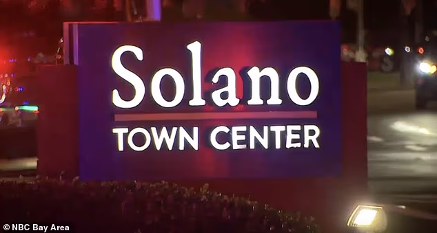 The shooting was reported shortly before 9pm near a Spirit Halloween store inside Solano Town Center, northeast of San Francisco, on the eve of Halloween