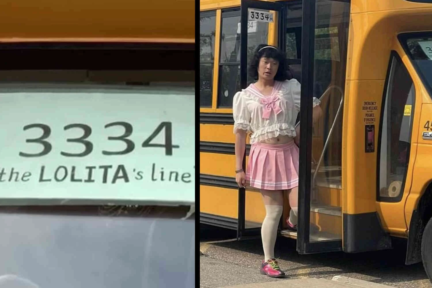 Asian man who dresses like kinky schoolgirl files human rights complaint after losing bus driver job