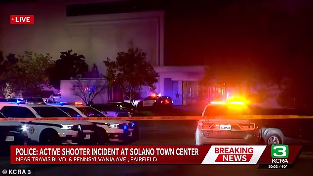 Police cars surrounded the shopping mall and officers cordoned off the area as investigators responded to the reported shooting
