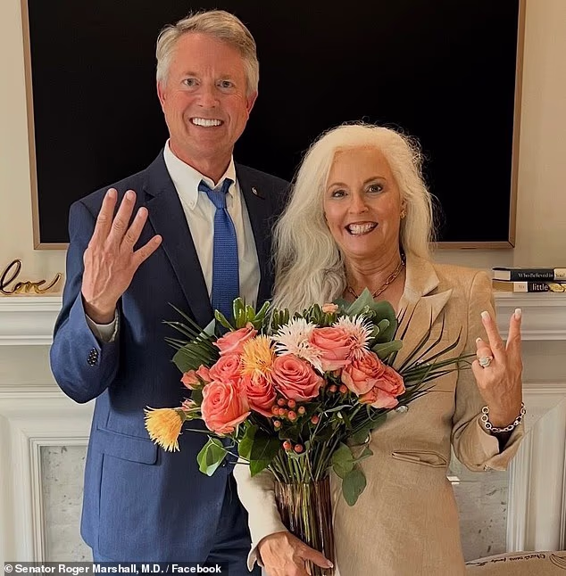 Marshall, seen with his wife Laina, has fallen behind in many recent polls