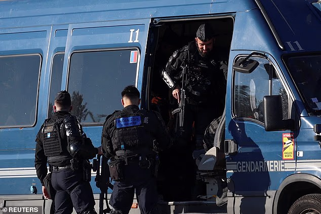 French gendarmerie officers are pictured in Paris ahead of fresh protests anticipated on Saturday