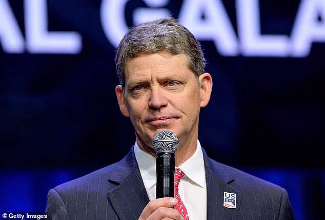 Tiger Shaw, the CEO of the ranch, is pictured here speaking at an event in October 2019
