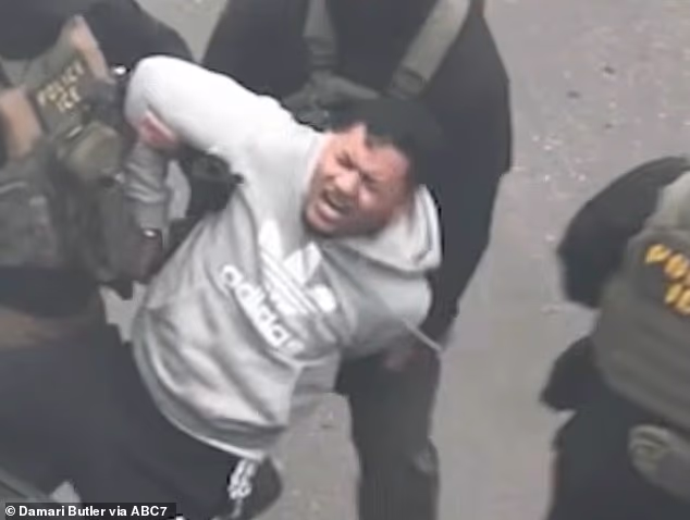 The incident occurred when several federal agents arrested an unknown man who screamed as they tried to get him into a car. He was the only one detained during the incident
