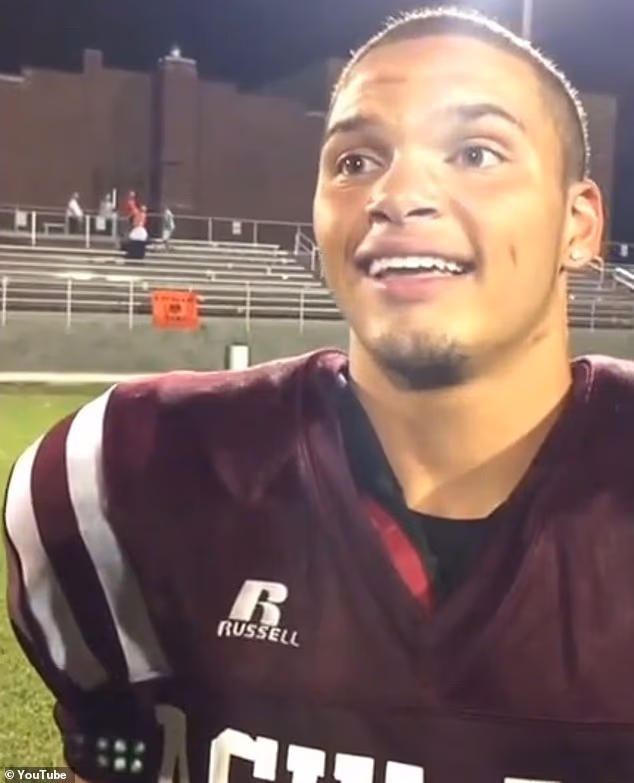 Quinton Baker is seen here giving a post match interview in 2015, he died in February of this year after a hostage situation in which he held a gun to his toddler son Kentre